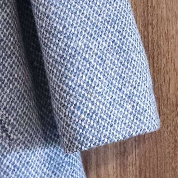 NWOT Women's Sky Blue Tweed Jacket & Skirt Set Quiet Luxury 100% Wool - Picture 6 of 15